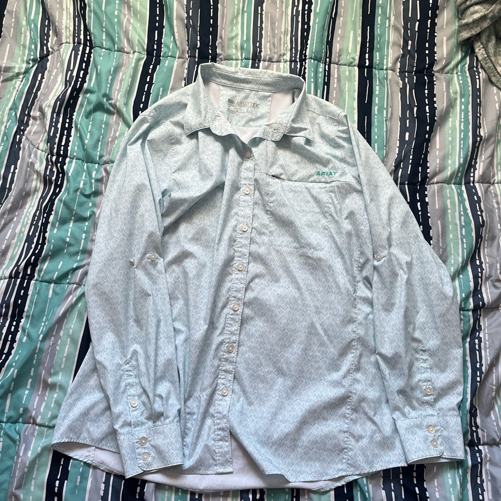 Ariat Light Blue Patterned Shirt